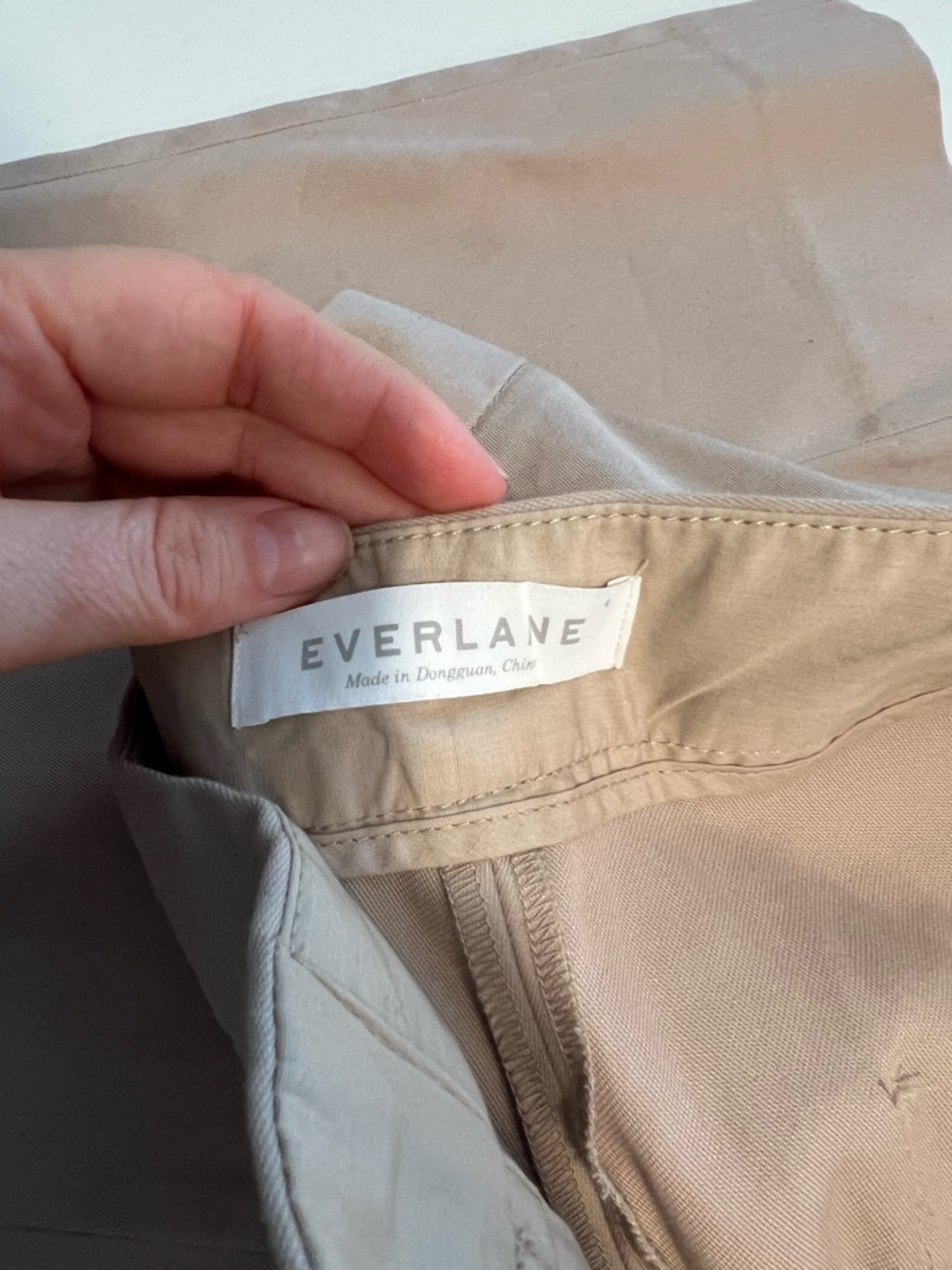 Everlane Taupe Wide-Leg Trousers - Picture 2 of 7